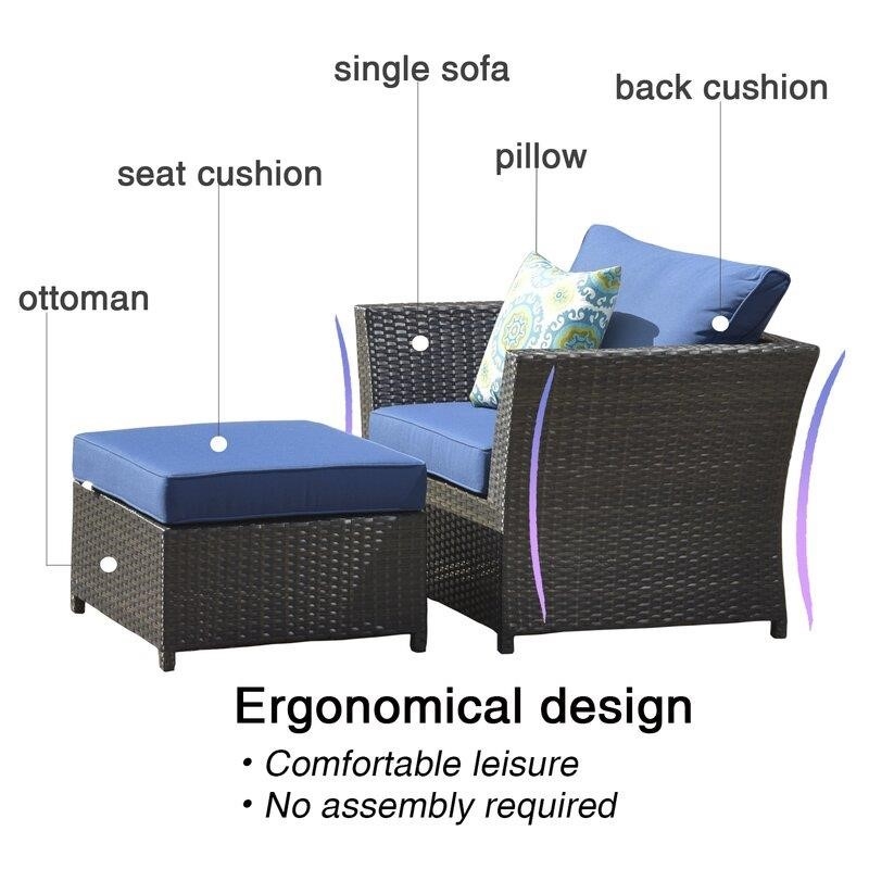 Wicker/Rattan 250 - Person Seating Group with Cushions