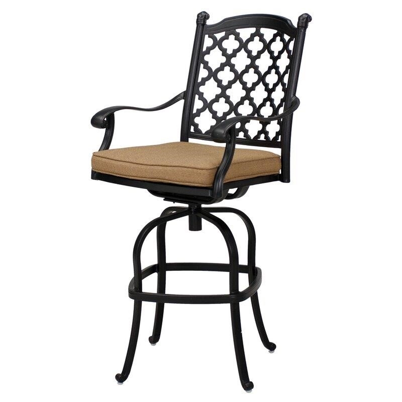 Waconia Round 4 - Person 42'' Long Aluminum Bar Height Dining Set with Cushions