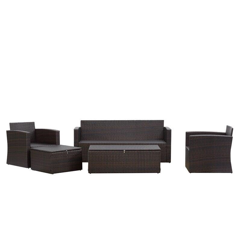 Connor Wicker/Rattan 6 - Person Seating Group with Cushions