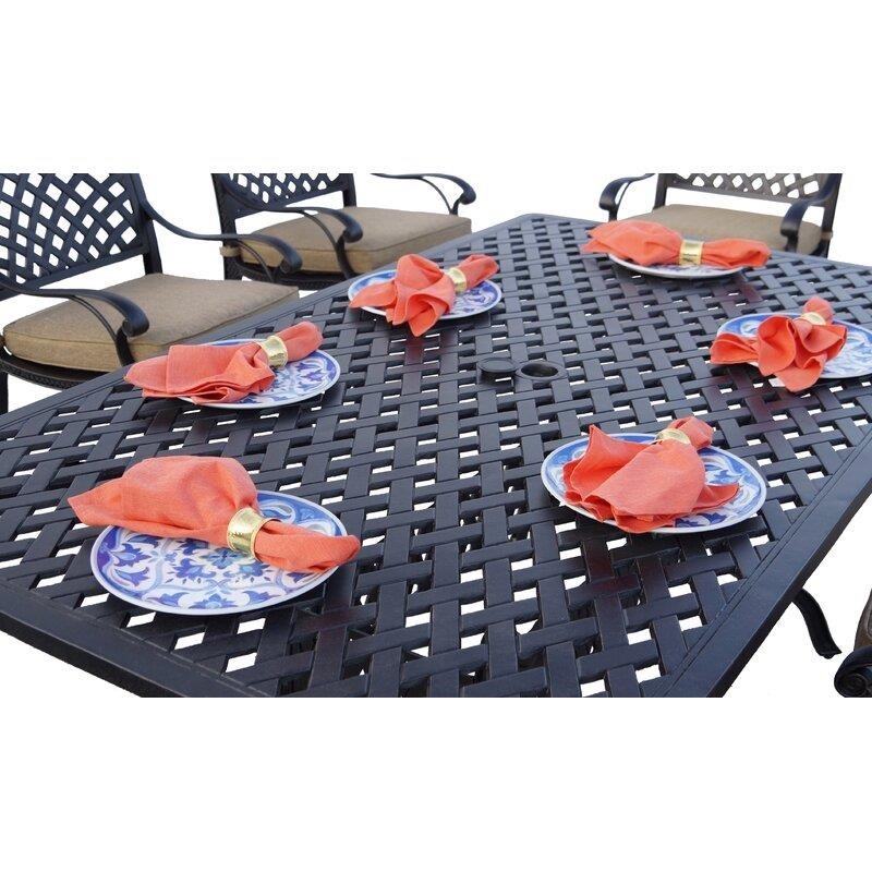 Chandlerville Rectangular 6 - Person 72'' Long Dining Set with Cushions
