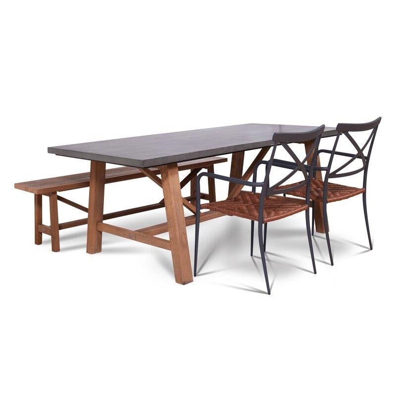 Desborough Rectangular 4 - Person 63'' Long Dining Set