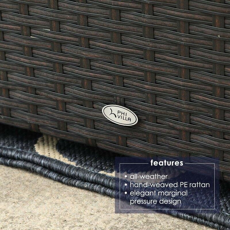 Soper Wicker/Rattan 7 - Person Seating Group with Cushions