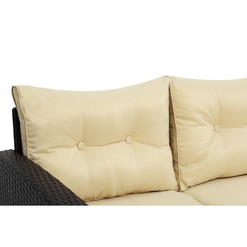 Connor Wicker/Rattan 6 - Person Seating Group with Cushions