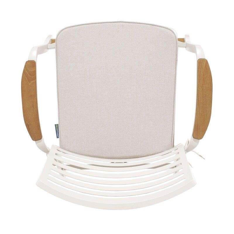 Alexandra Square 4 - Person 37.5'' Long Aluminum Bar Height Dining Set with Cushions