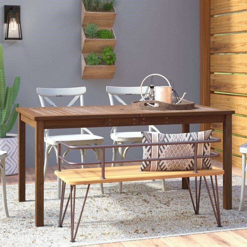 Diboll Rectangular 4 - Person 58.12'' Long Dining Set with Cushions