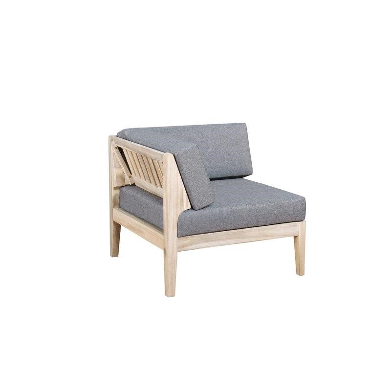 Dalia Solid Wood 5 - Person Seating Group with Cushions