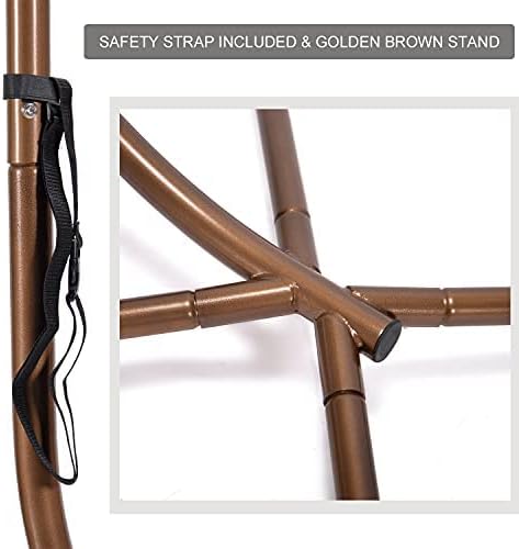 Swing Egg Chair with Stand Indoor Outdoor Wicker Rattan Patio Basket Hanging Chair with UV Resistant Cushions 350lbs Capaticy for Bedroom Balcony Patio (Cream)