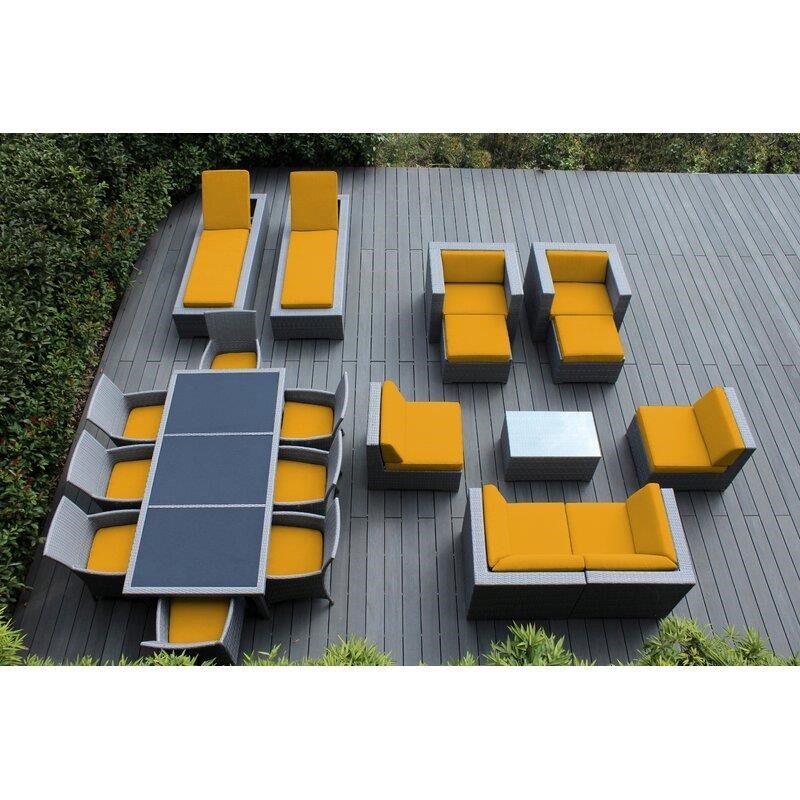 Katria Wicker/Rattan Seating Group with Cushions