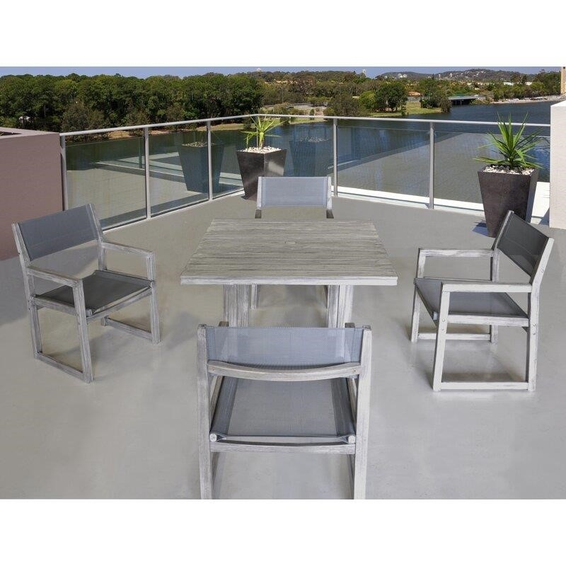 Jessica Square 39'' Long Dining Set with Cushions