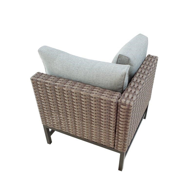 Affric Wicker/Rattan 6 - Person Seating Group with Cushions