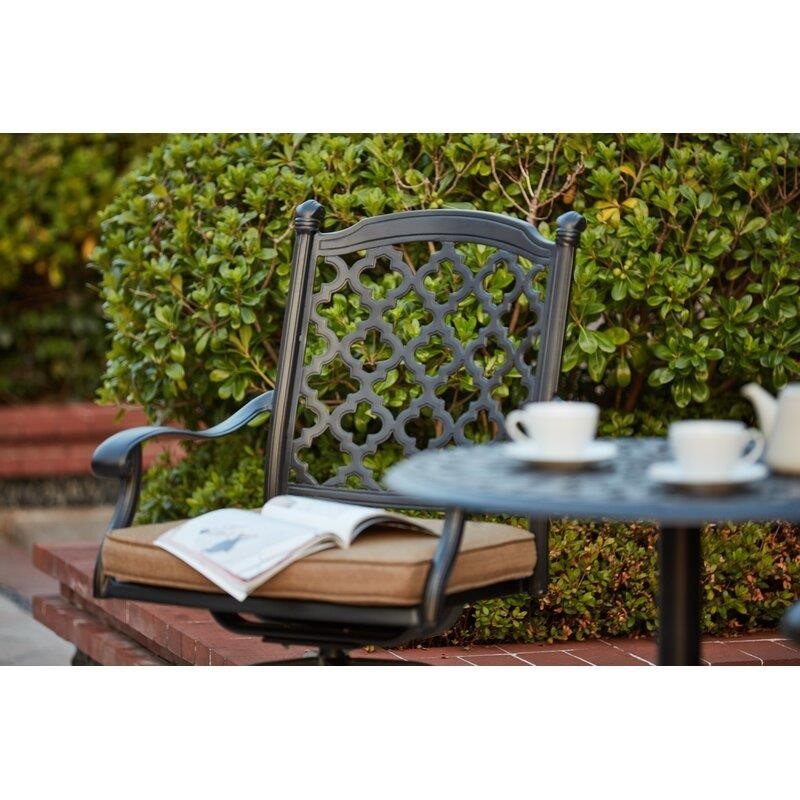 Waconia Round 2 - Person 30'' Long Aluminum Bar Height Dining Set with Cushions