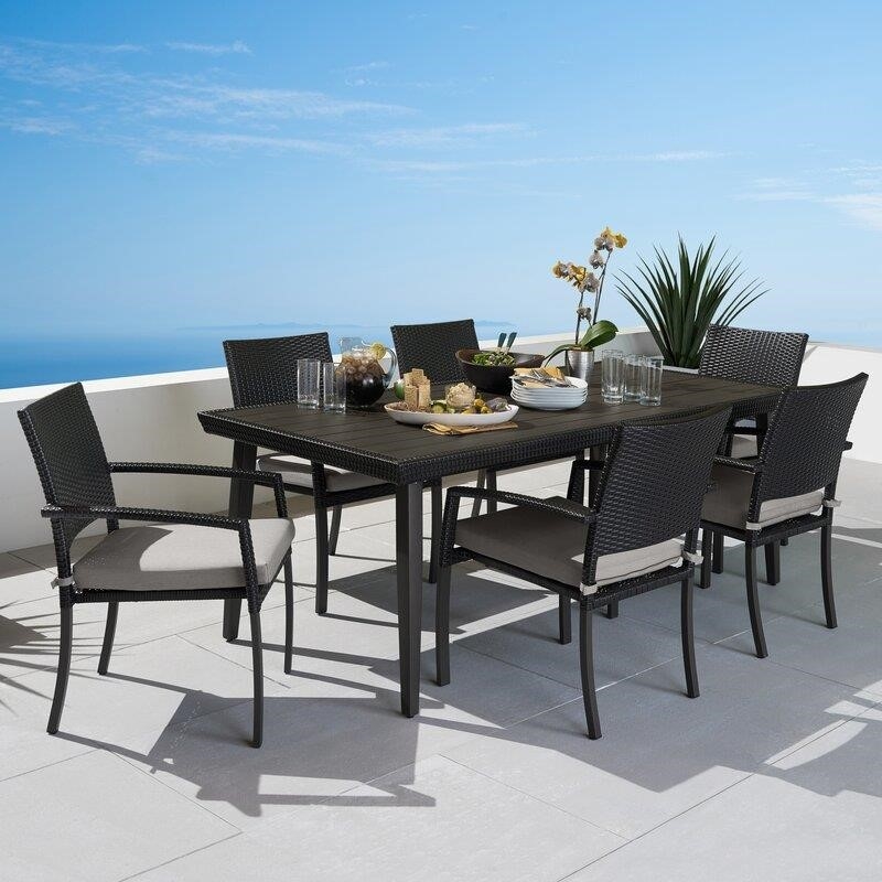 Kristine Rectangular 6 - Person 78'' Long Dining Set with Cushions