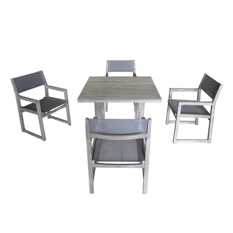 Jessica Square 39'' Long Dining Set with Cushions