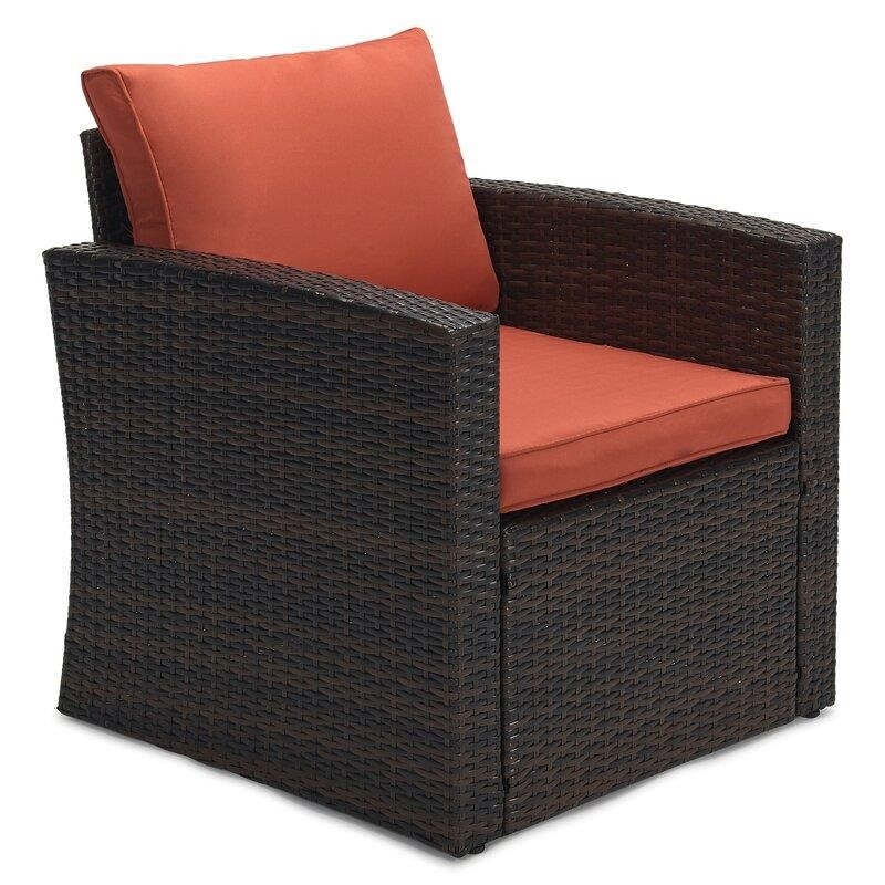 Brindille Wicker/Rattan 7 - Person Seating Group with Cushions