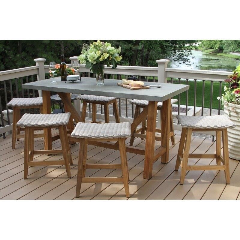 Caelan Rectangular 6 - Person 70'' Long Dining Set with Cushions
