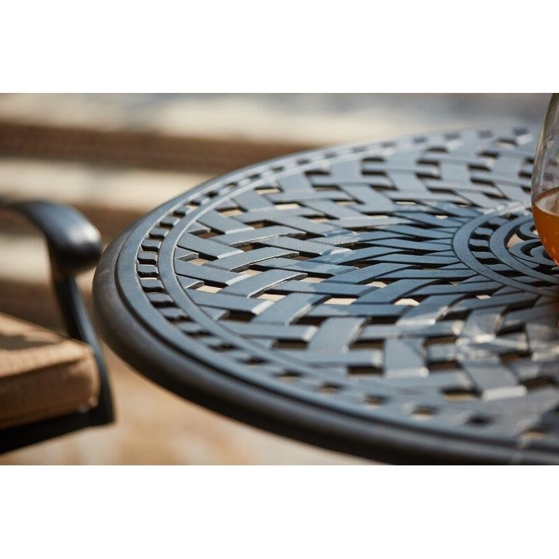 Waconia Round 2 - Person 30'' Long Aluminum Bar Height Dining Set with Cushions