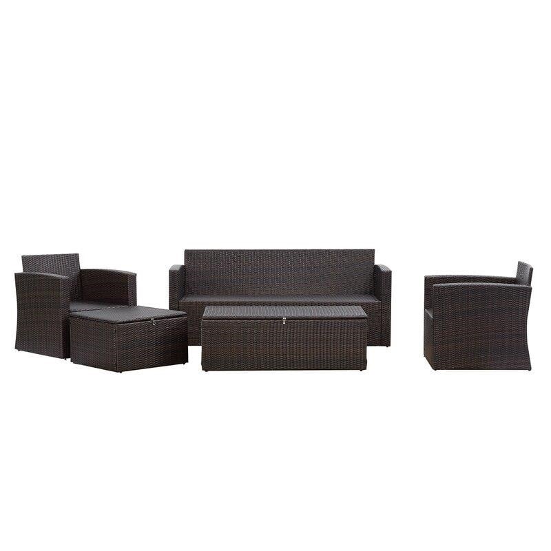 Connor Wicker/Rattan 6 - Person Seating Group with Cushions