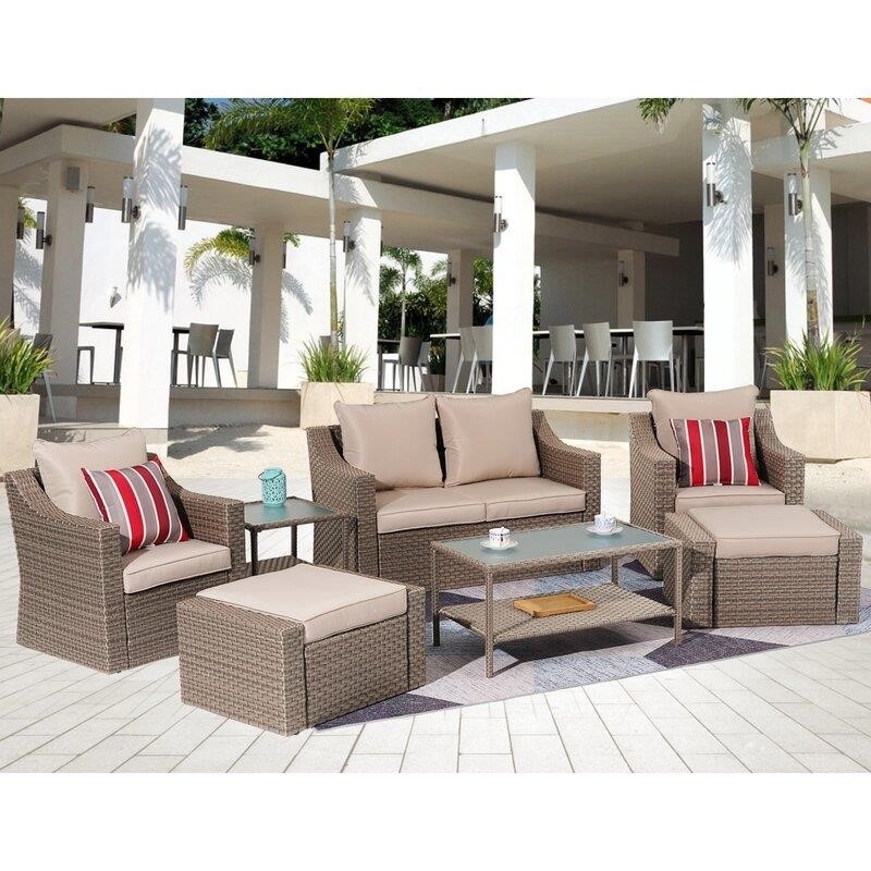 Hechavarria 6 - Person Seating Group with Cushions