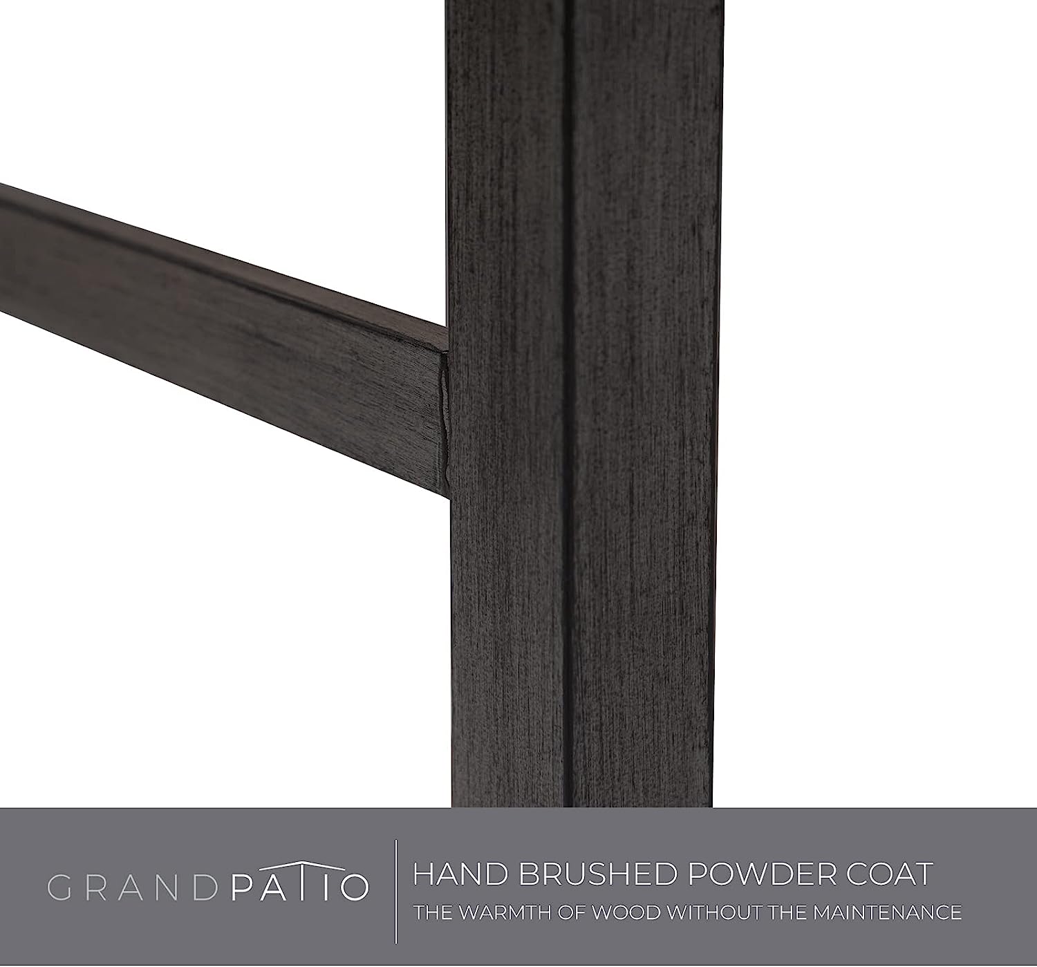 Grand Patio Outdoor Porch Swing 3-Seat with Canopy and Removable Cushion for Garden, Backyard, Poolside, Weather Resistant Powder Coated Steel, Beige