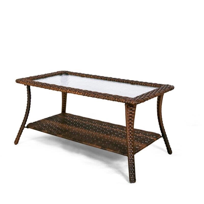 Gwenael Wicker/Rattan 5 - Person Seating Group with Cushions