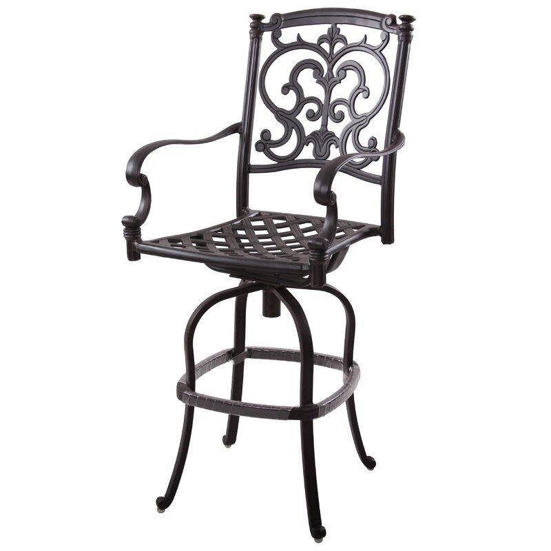 Batista Round 4 - Person 42'' Long Aluminum Bar Height Dining Set with Cushions