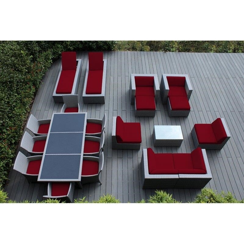Katria Wicker/Rattan Seating Group with Cushions