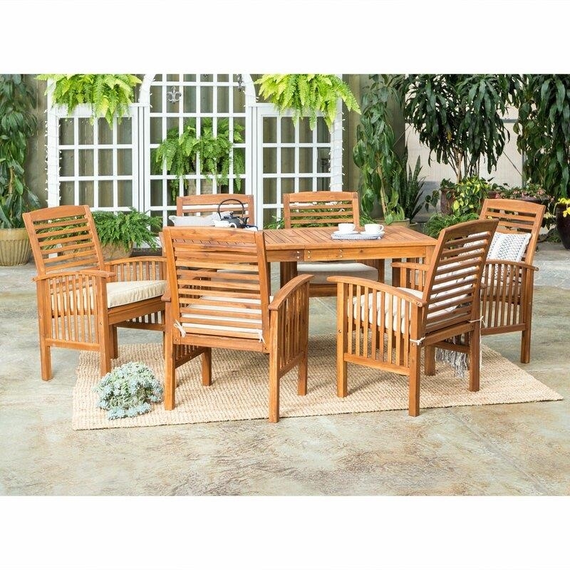 Diboll Rectangular 6 - Person 60'' Long Dining Set with Cushions