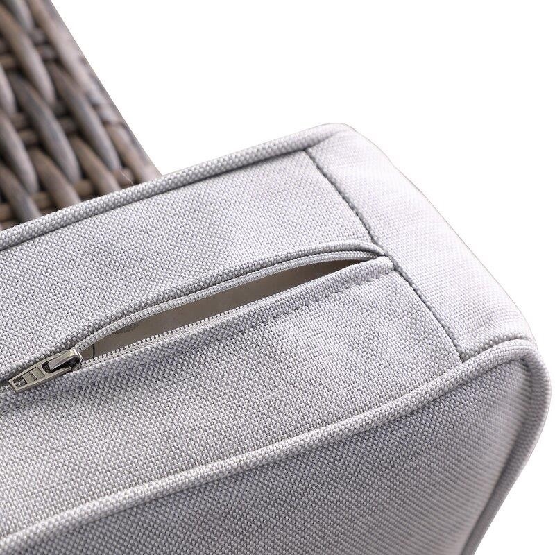 Emlee Wicker/Rattan 4 - Person Seating Group with Cushions