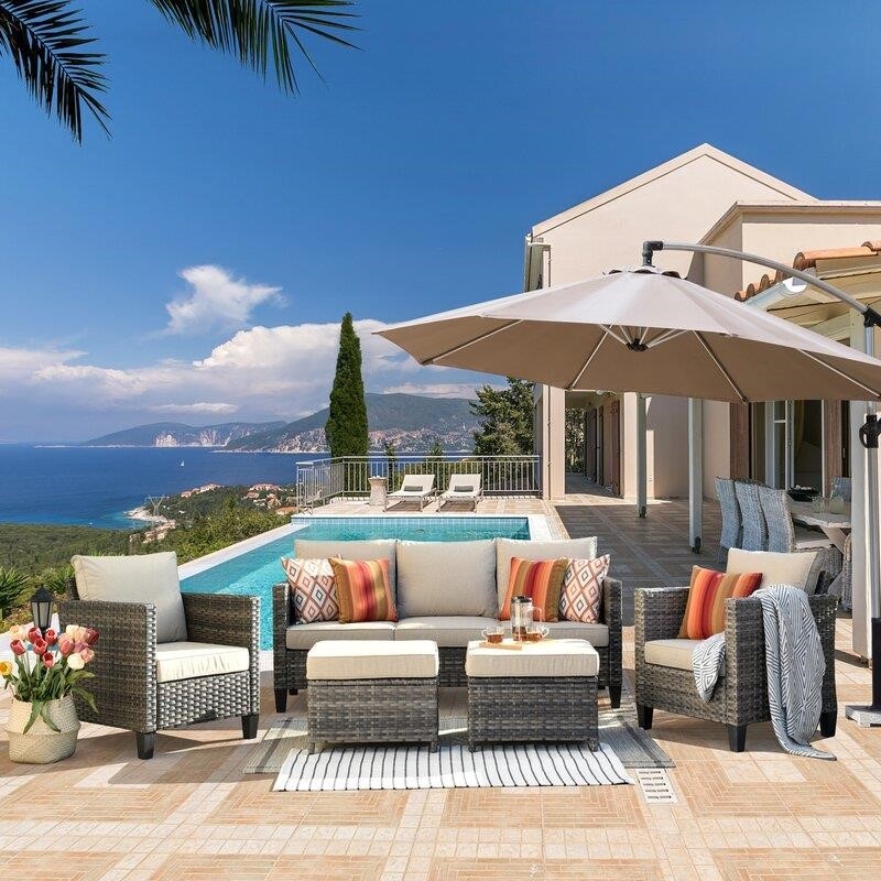 Jaeliana 5 - Person Seating Group with Cushions