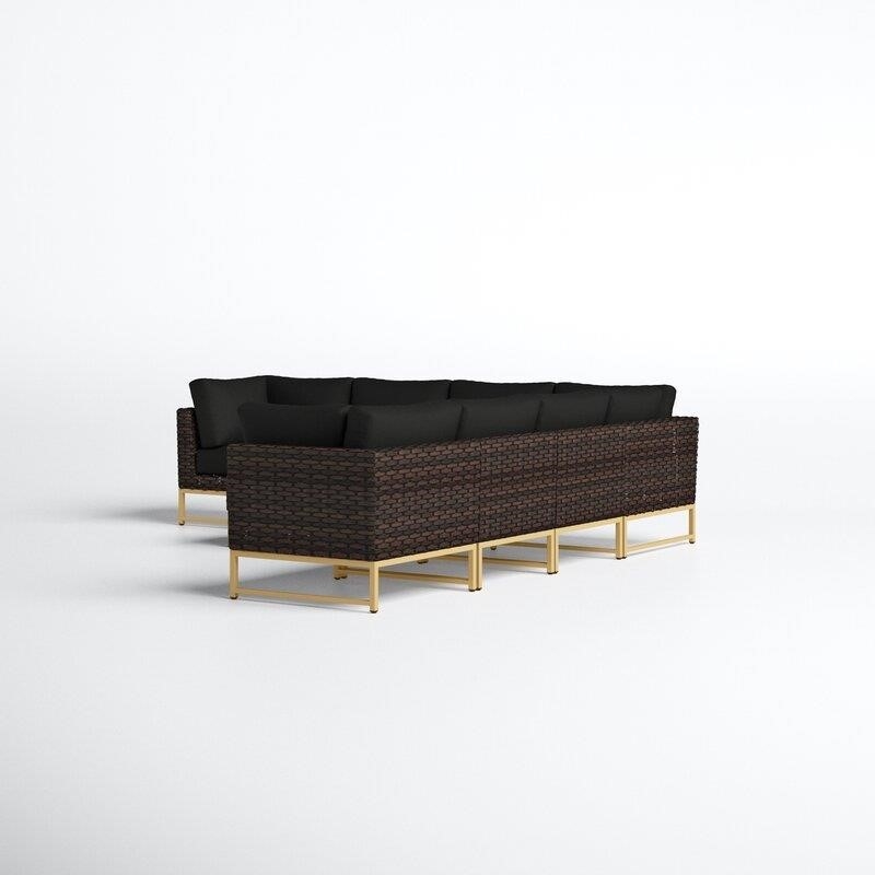 Consuelo All Weather Wicker/Rattan 7 - Person Seating Group with Cushions