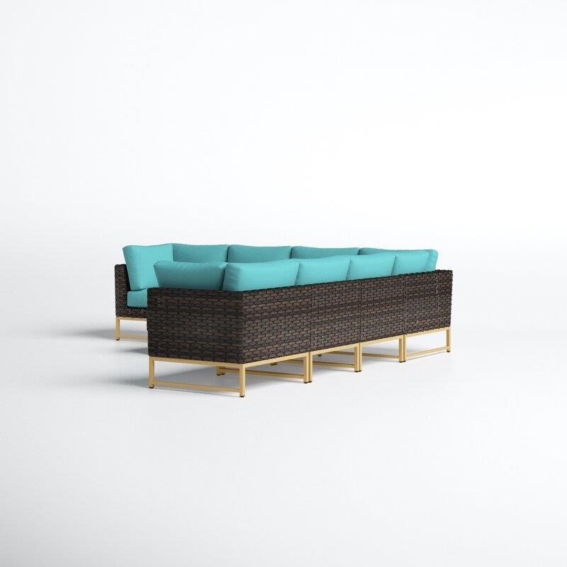 Consuelo All Weather Wicker/Rattan 7 - Person Seating Group with Cushions