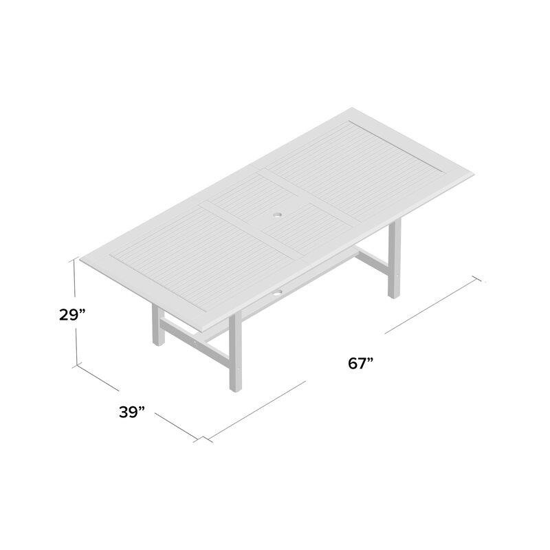 Decastro Rectangular 8 - Person 67'' Long Dining Set with Cushions