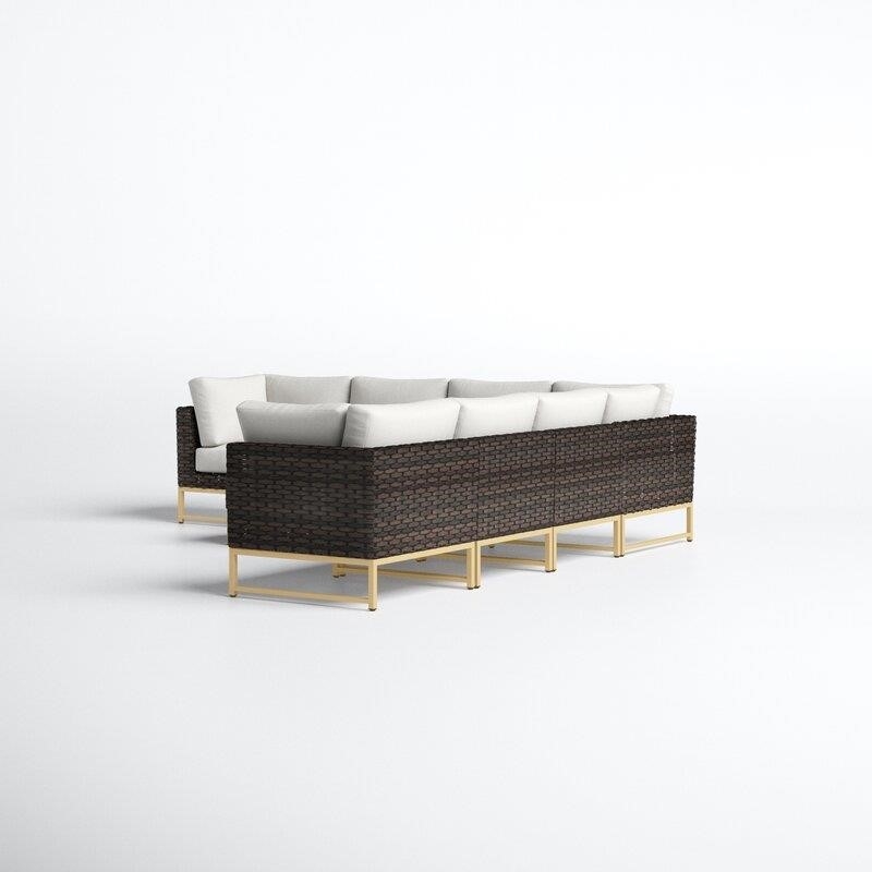 Consuelo All Weather Wicker/Rattan 7 - Person Seating Group with Cushions