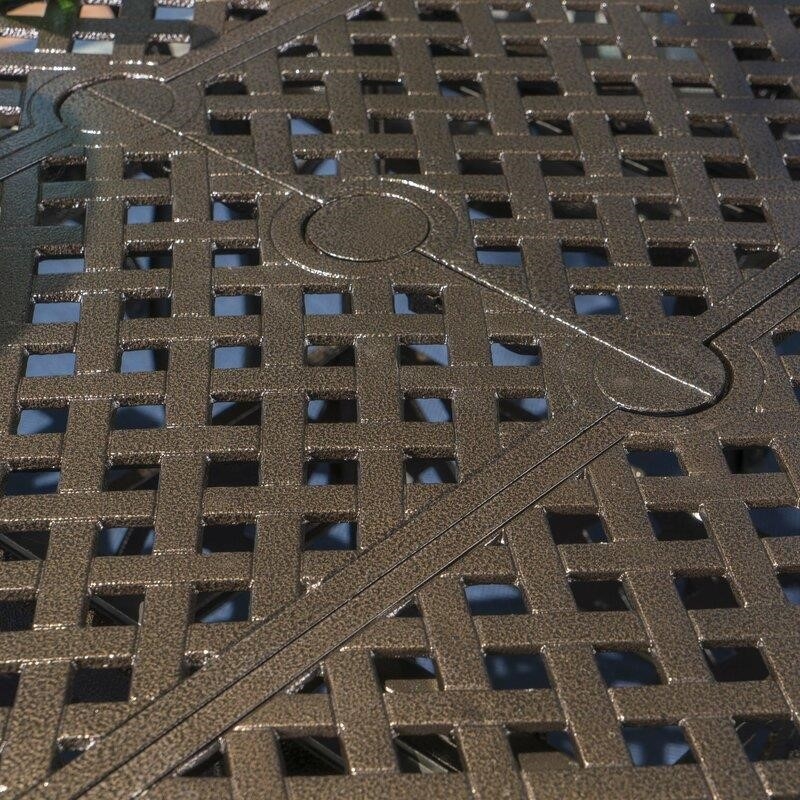 Raby Oval 6 - Person 61'' Long Aluminum Dining Set