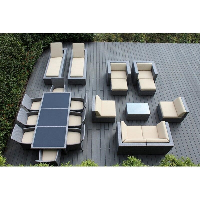 Katria Wicker/Rattan Seating Group with Cushions