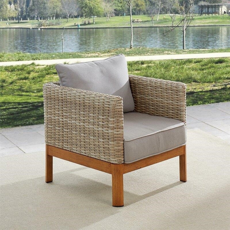 Centerview Wicker/Rattan 5 - Person Seating Group with Cushions