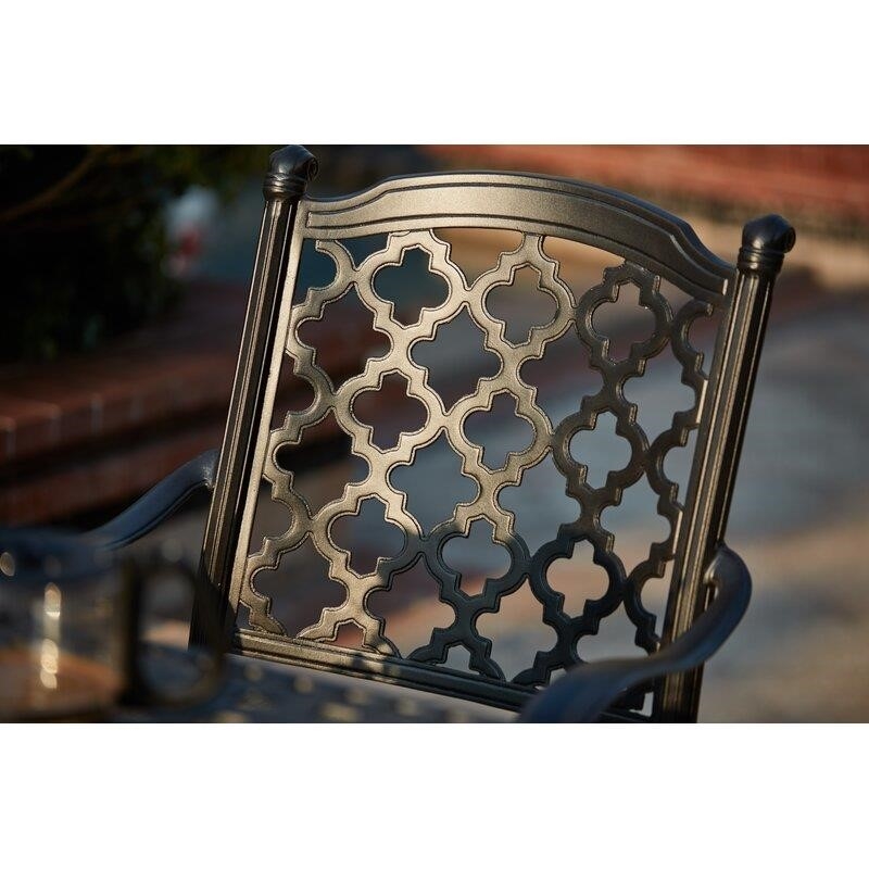 Waconia Round 4 - Person 42'' Long Aluminum Bar Height Dining Set with Cushions