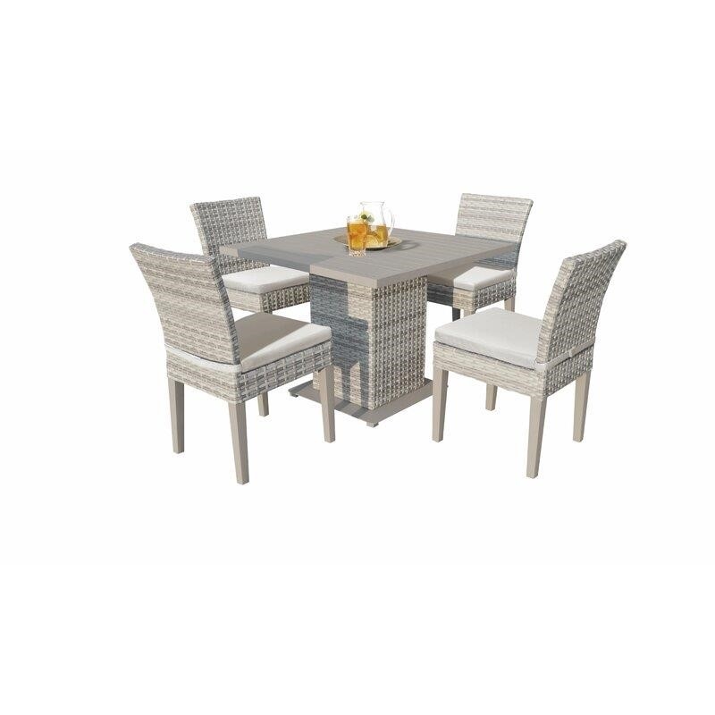 Falmouth Square 4 - Person 39.5'' Long Dining Set with Cushions