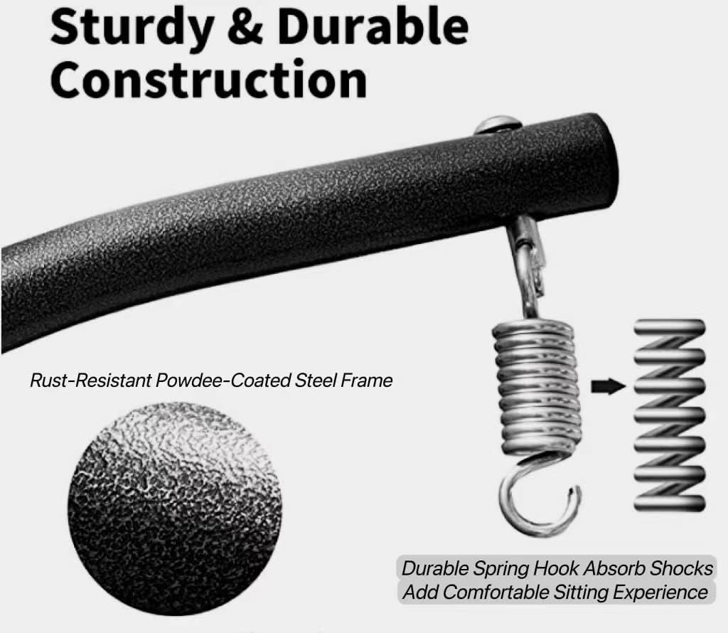 Rilyson Hanging Egg Chair Without Stand - Outdoor Egg Swing Chair with Resistant Cushion Wicker Rattan Swinging Egg Chair for Patio Garden Balcony(Grey/Blue)