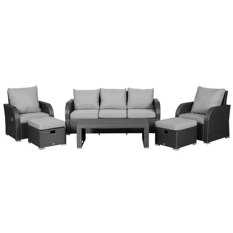Jayden-John Wicker/Rattan 352 - Person Seating Group with Cushions