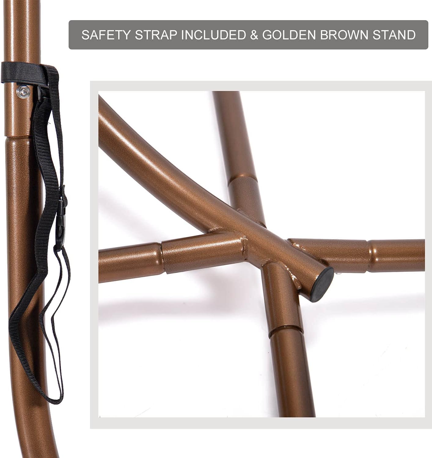 Indoor Outdoor Patio Wicker Hanging Chair Swing Egg Basket Chairs with Stand UV Resistant Cushions 350lbs Capaticy for Patio Backyard Balcony Xmas Gift