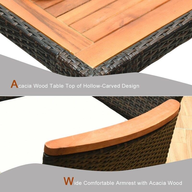 Hemmelgarn Rectangular 8 - Person 76'' Long Dining Set with Cushions