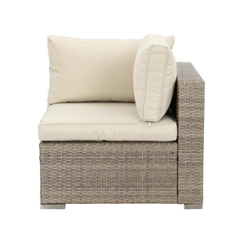 Wragby Wicker/Rattan 6 - Person Seating Group with Cushions