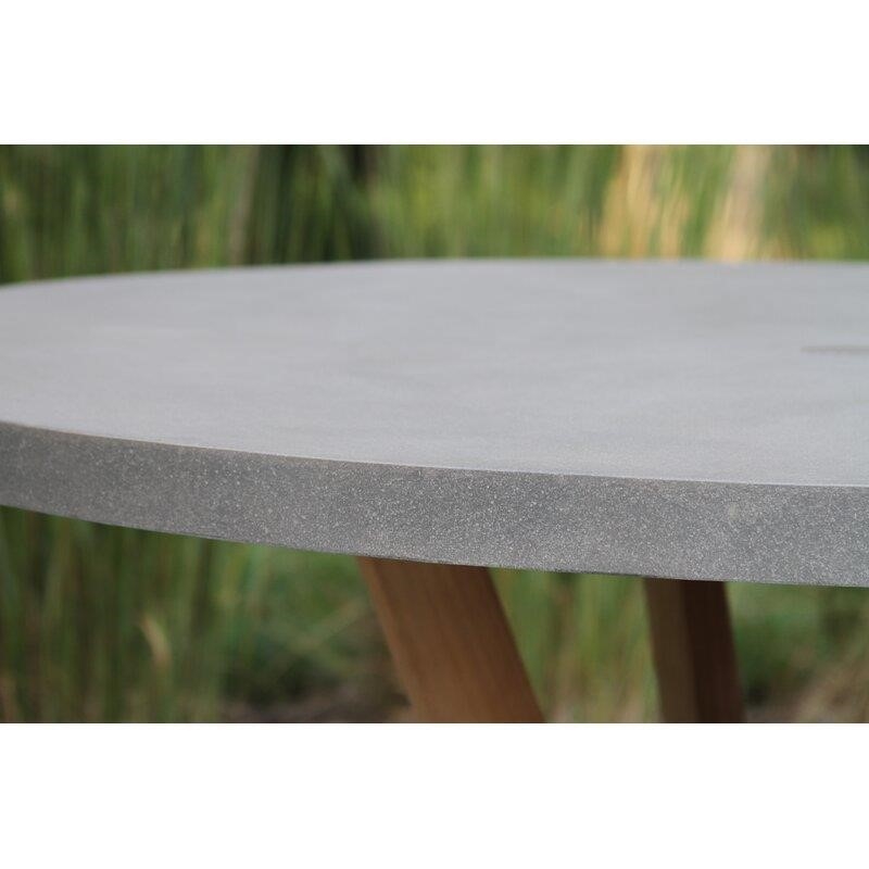 Hayden Round 4 - Person 52'' Long Teak Dining Set with Cushions