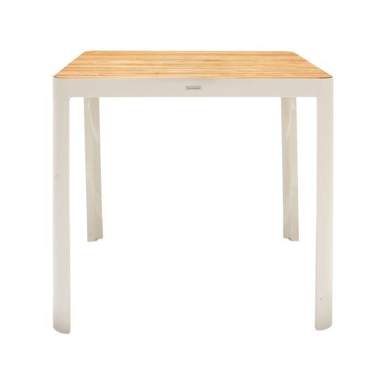 Alexandra Square 4 - Person 37.5'' Long Aluminum Bar Height Dining Set with Cushions