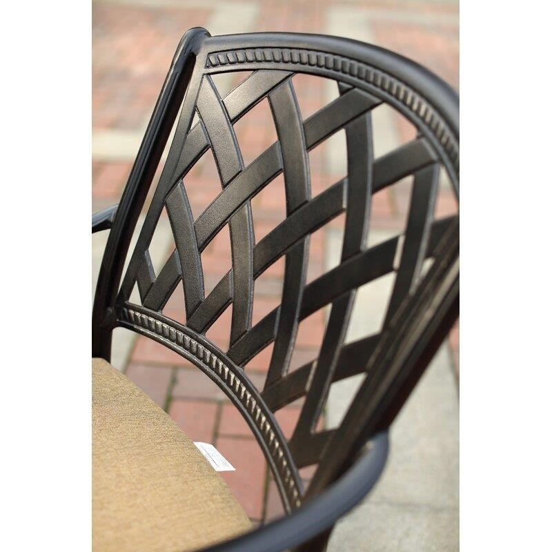 Miltenberger Round 6 - Person 60'' Long Bar Height Dining Set with Cushions