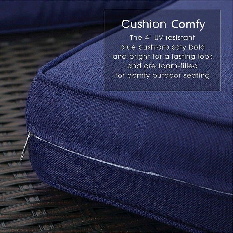 Connally Wicker/Rattan 8 - Person Seating Group with Cushions