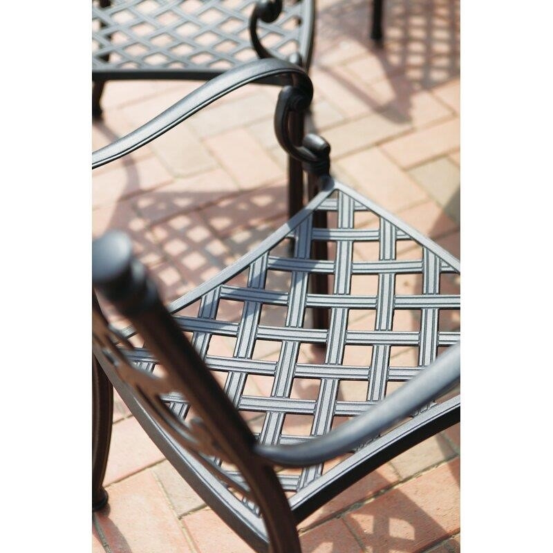 Batista Round 4 - Person 42'' Long Aluminum Bar Height Dining Set with Cushions