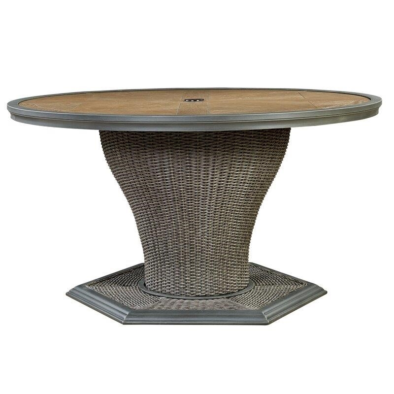 Lucus Round 4 - Person 54'' Long Dining Set with Cushions