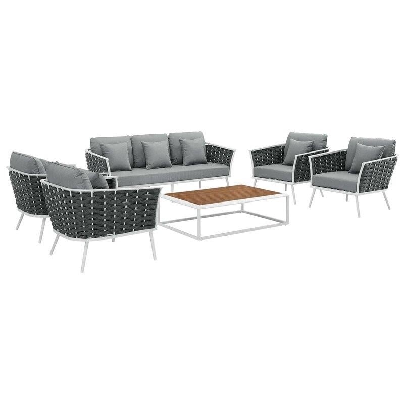 Kemberton 6 Piece Sofa Seating Group with Cushions